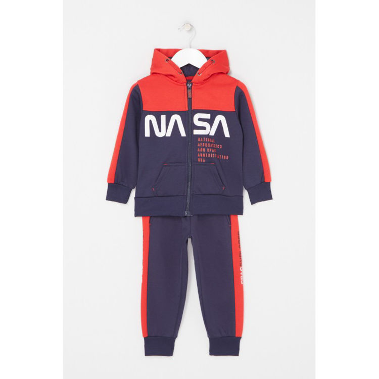 Picture of GNS2044 BOYS THERMAL FLEECY NASA HOODY JOGGING TRACKSUIT